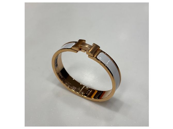 Hermès Click White Rose Gold PM Blanco - vista 5