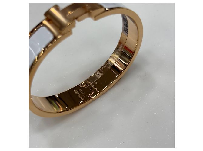 Hermès Click White Rose Gold PM Blanco - vista 6