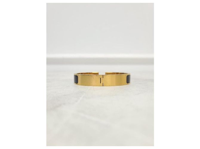 Hermès Bracciale Click Placcato in Oro Nero - vista 3