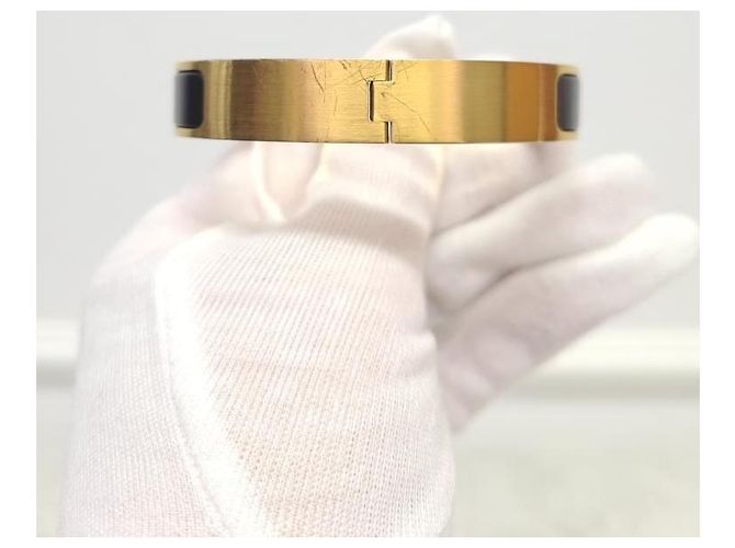 Hermès Bracciale Click Placcato in Oro Nero - vista 5