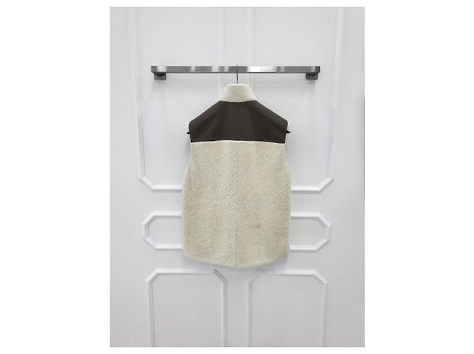 Hermès Shearling Lambskin Vest Silvery - view 2