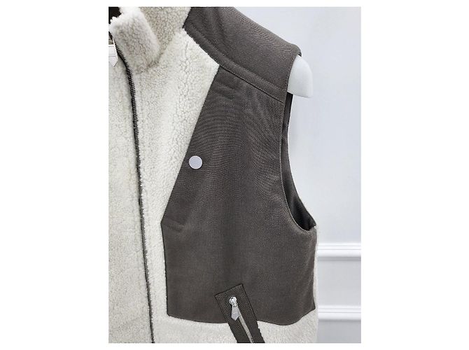 Hermès Shearling Lambskin Vest Silvery - view 4