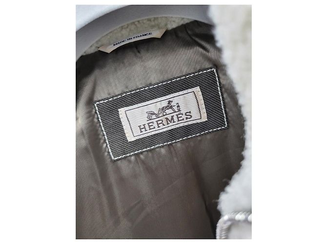 Hermès Shearling Lambskin Vest Silvery - view 7