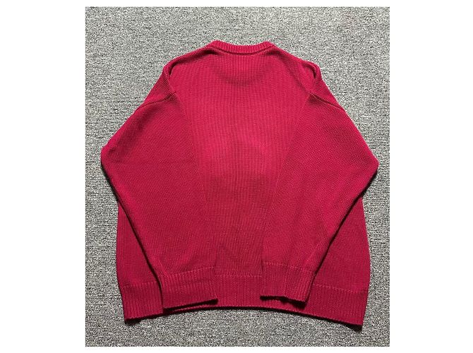 Balenciaga Strick mit geripptem Saum Rot - Ansicht 4