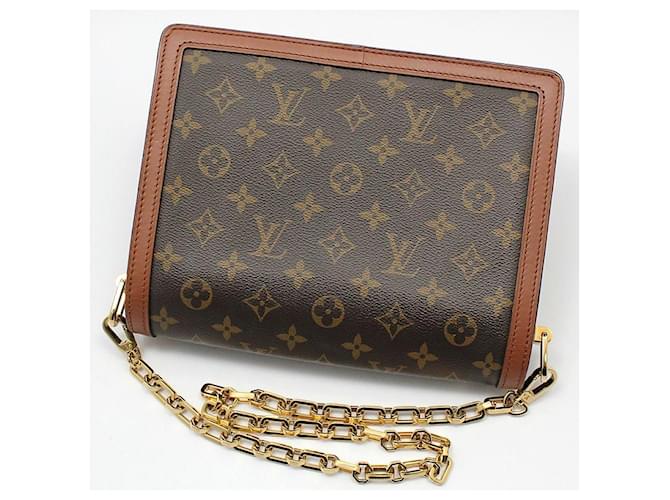 Louis Vuitton Borsa a tracolla Monogram Reverse Dolphin MM Marrone - vista 4