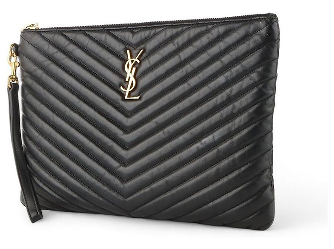Saint Laurent Clutch Matelassé New Nero - vista 2