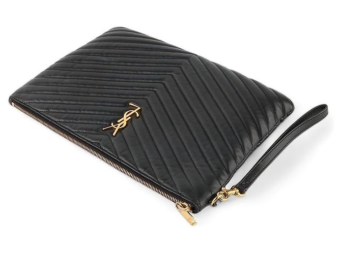 Saint Laurent Clutch Matelassé New Nero - vista 4