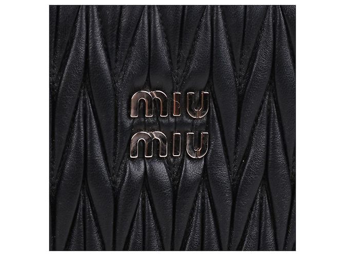 Miu Miu Borsa a tracolla trapuntata con catena di cristalli Nero - vista 3
