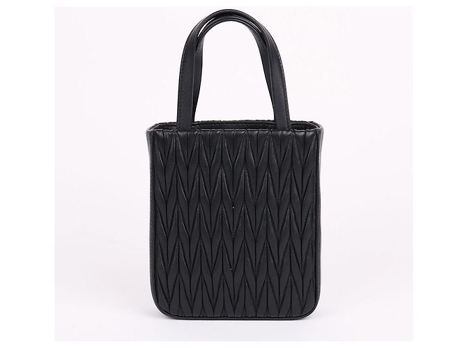Miu Miu Borsa a tracolla trapuntata con catena di cristalli Nero - vista 5