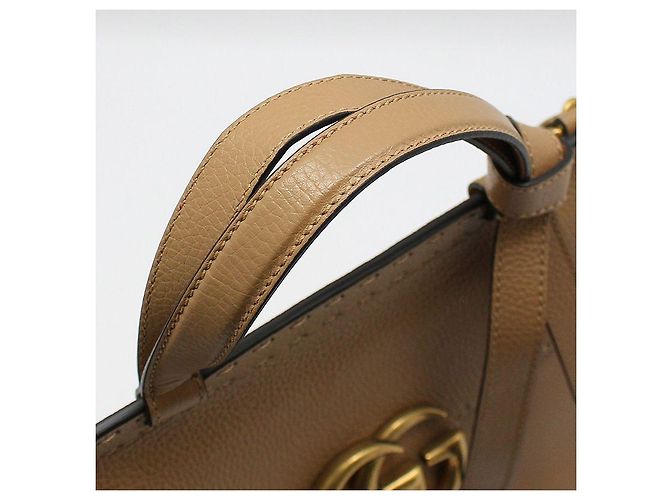 Gucci GG Marmont Handtasche mit Tragegriff und Schulterriemen Braun - Ansicht 8