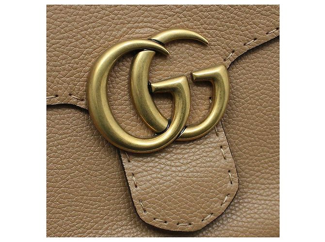 Gucci GG Marmont Handtasche mit Tragegriff und Schulterriemen Braun - Ansicht 9