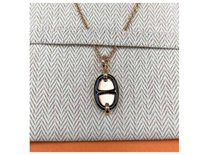 Hermès Collar Myong Black Rose Gold Negro - vista 3