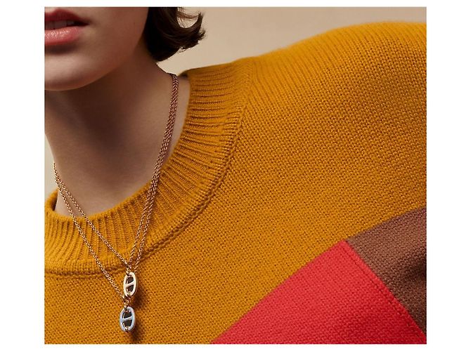 Hermès Collar Myong Black Rose Gold Negro - vista 8
