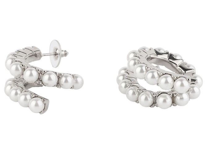 Miu Miu Perlenähnliche Ohrringe Silber - Ansicht 4