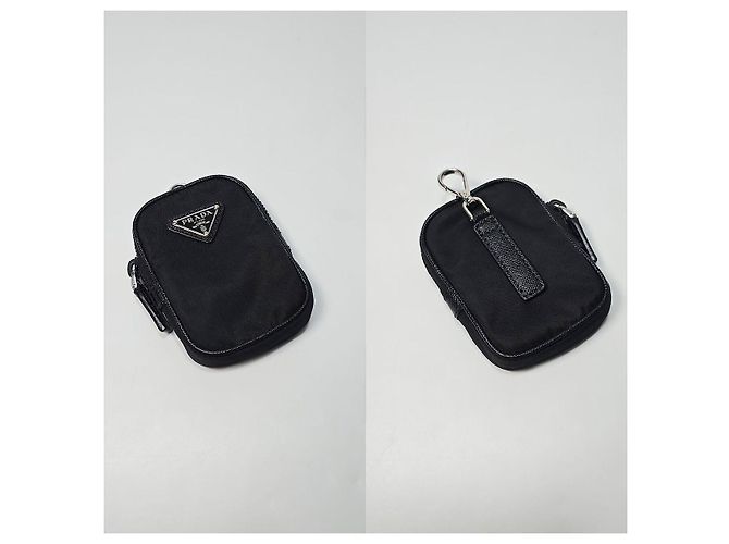 Prada Borsa a tracolla Re Nylon con taschino Nero - vista 11