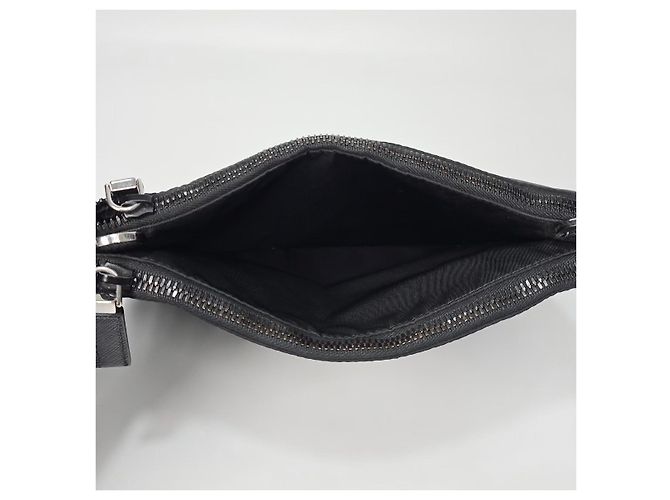 Prada Borsa a tracolla Re Nylon con taschino Nero - vista 8