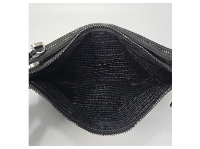 Prada Borsa a tracolla Re Nylon con taschino Nero - vista 9