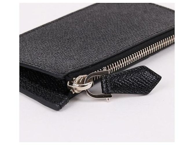 Givenchy Schwarzer Leder-Kartenhalter mit Reißverschluss - Ansicht 6