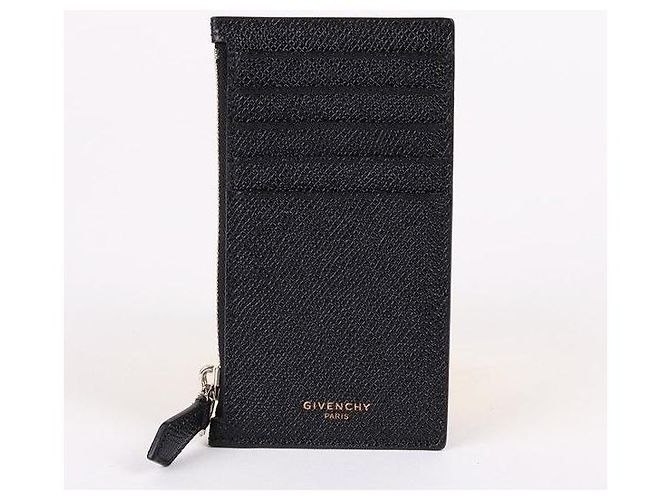 Givenchy Schwarzer Leder-Kartenhalter mit Reißverschluss - Ansicht 8