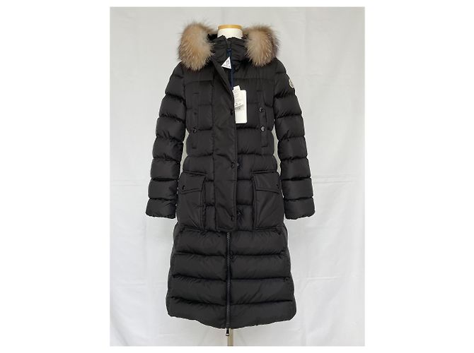 Moncler Chloé Damen Daunenlangmantel mit Fuchsfell Schwarz - Ansicht 6