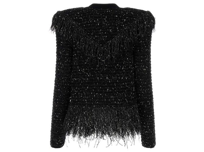 Balmain Revidierter Strickcardigan für Damen schwarz - Ansicht 2
