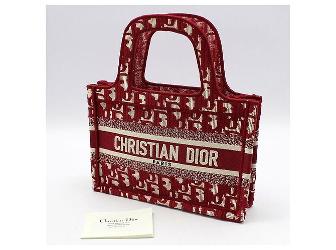 Dior Mini borsa tote Oblique Book Tote Rosso - vista 2