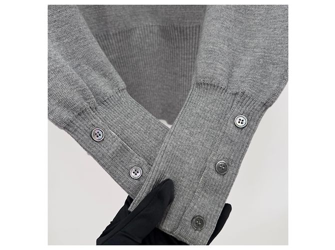 Thom Browne Diagonale Armbinde Milano Stitch Strick Grau Braun - Ansicht 5