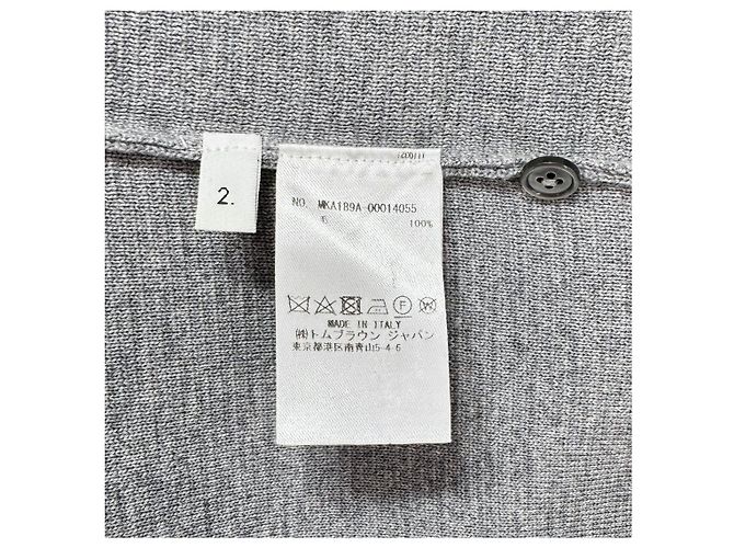 Thom Browne Diagonale Armbinde Milano Stitch Strick Grau Braun - Ansicht 9