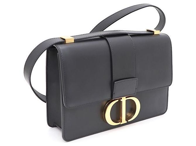 Dior Bolsa de ombro e transversal com aba em couro de bezerro Montaine Preto - vista 2