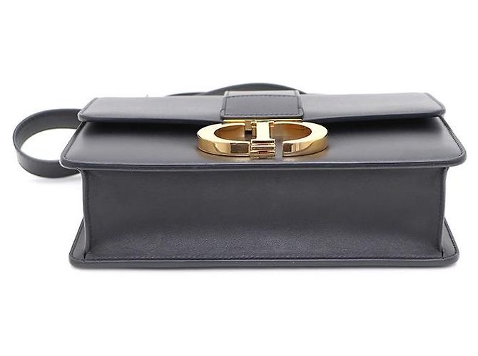 Dior Bolsa de ombro e transversal com aba em couro de bezerro Montaine Preto - vista 7