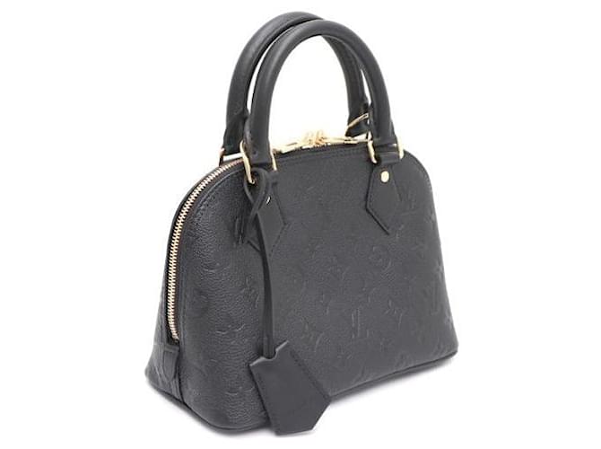 Louis Vuitton Borsa Tote e a tracolla Alma BB in Monogram Empreinte Nero - vista 2