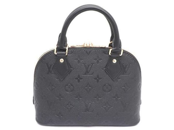 Louis Vuitton Borsa Tote e a tracolla Alma BB in Monogram Empreinte Nero - vista 3