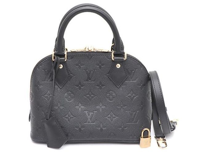 Louis Vuitton Borsa Tote e a tracolla Alma BB in Monogram Empreinte Nero - vista 7