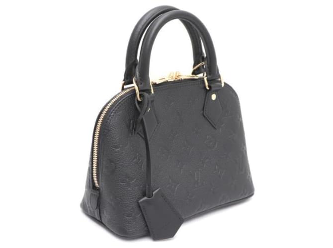 Louis Vuitton Borsa Tote e a tracolla Alma BB in Monogram Empreinte Nero - vista 8