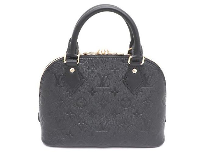 Louis Vuitton Borsa Tote e a tracolla Alma BB in Monogram Empreinte Nero - vista 9