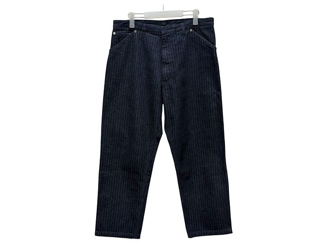 Prada Wide Leg Jeanshose mit Chevron-Muster Schwarz - Ansicht 5