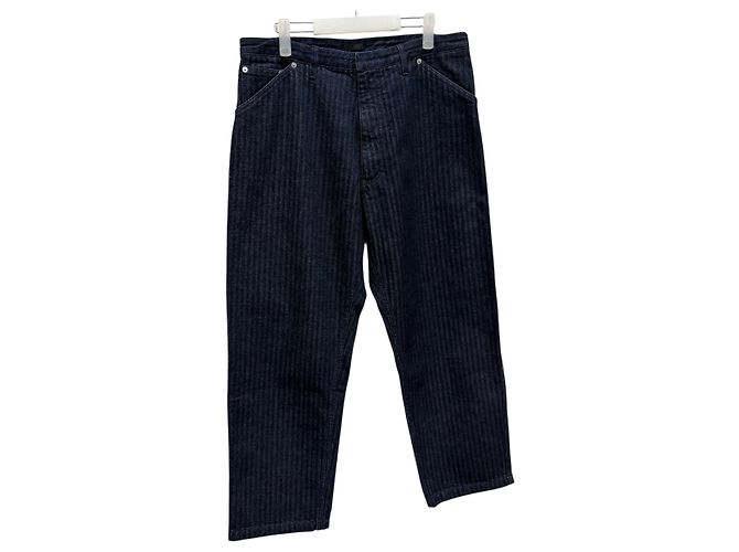 Prada Wide Leg Jeanshose mit Chevron-Muster Schwarz - Ansicht 7