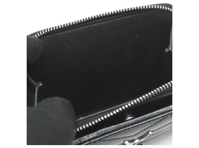 Saint Laurent Cartera Compacta Matelassé Monogram Negra Plateada Negro - vista 10