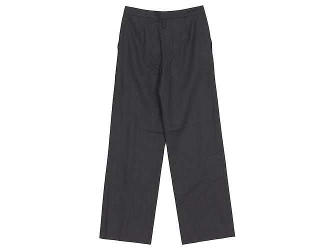 Hermès Graue Wollmischung Hose Größe Braun - Ansicht 2