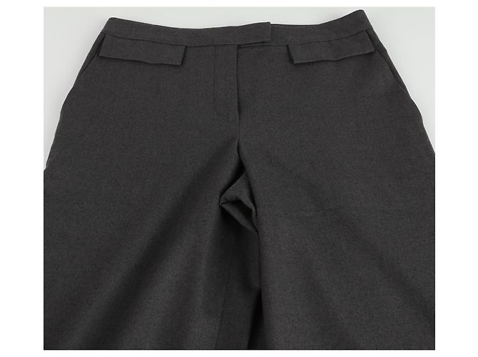 Hermès Graue Wollmischung Hose Größe Braun - Ansicht 3