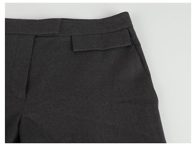 Hermès Graue Wollmischung Hose Größe Braun - Ansicht 4