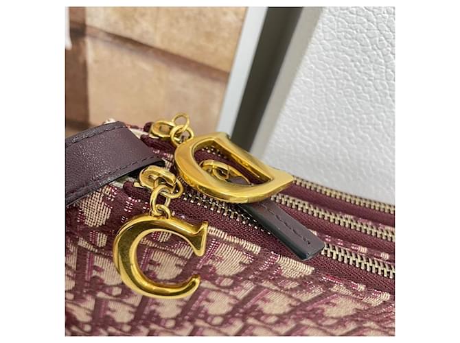 Dior Borsa a tracolla Christian Oblique Saddle Rosso - vista 3