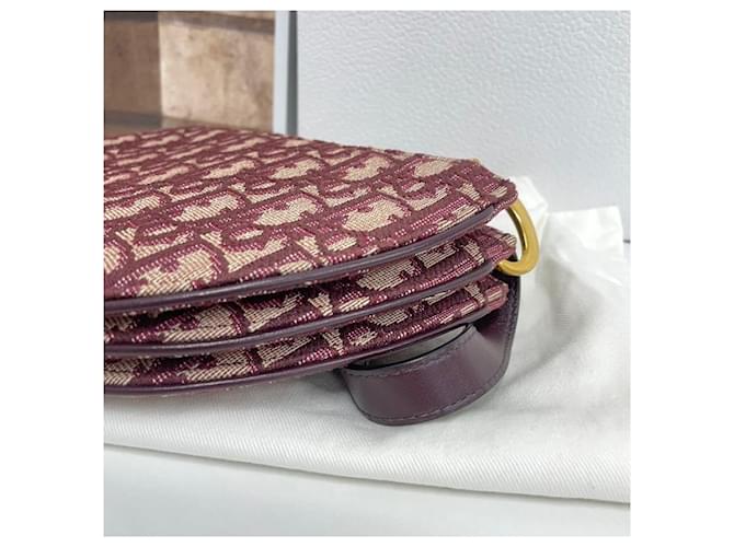 Dior Borsa a tracolla Christian Oblique Saddle Rosso - vista 7