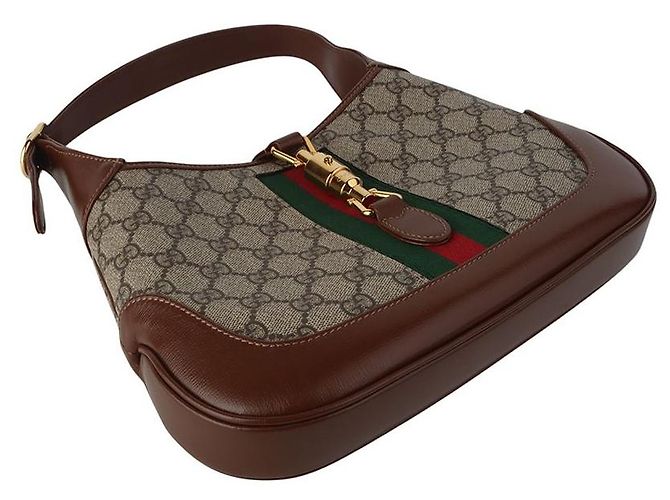 Gucci Piccola borsa a tracolla Jackie in tela GG Supreme Multicolore - vista 5