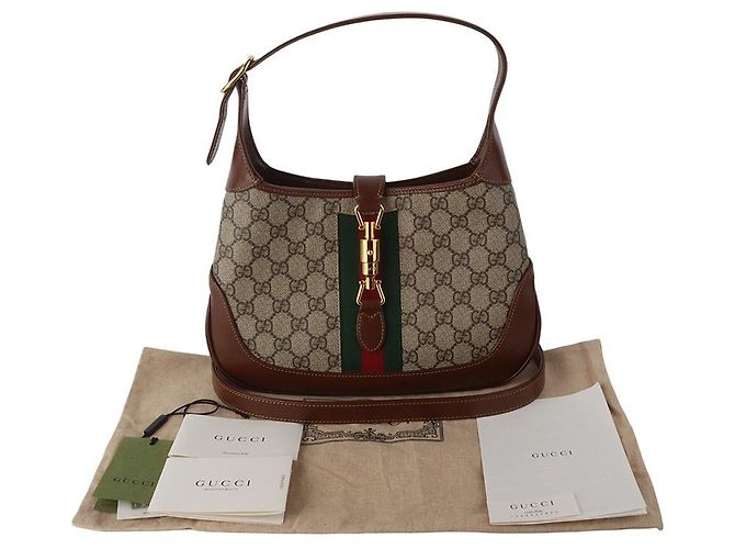 Gucci Piccola borsa a tracolla Jackie in tela GG Supreme Multicolore - vista 8