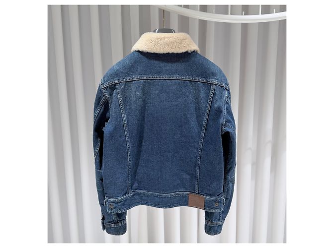 Tom Ford Giacca di denim blu con shearling Multicolore - vista 5