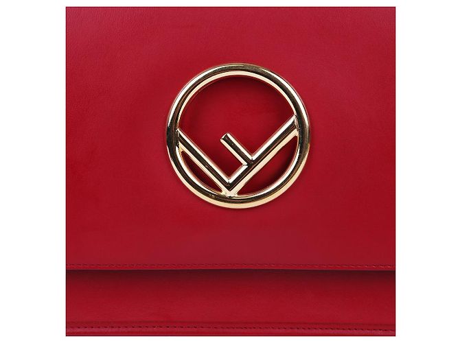 Fendi Borsa a Spalla Logo Can Eye Red Rosso - vista 3