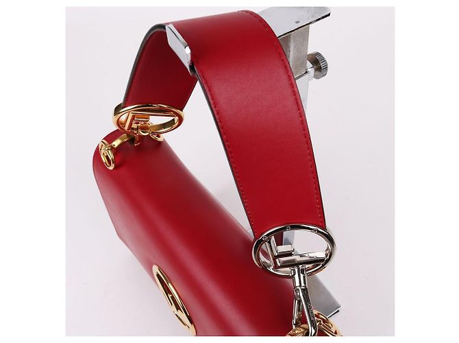 Fendi Borsa a Spalla Logo Can Eye Red Rosso - vista 6