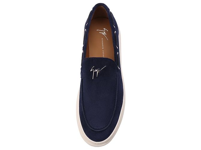 Giuseppe Zanotti Slip-on Conly String in scamosciato blu - vista 12