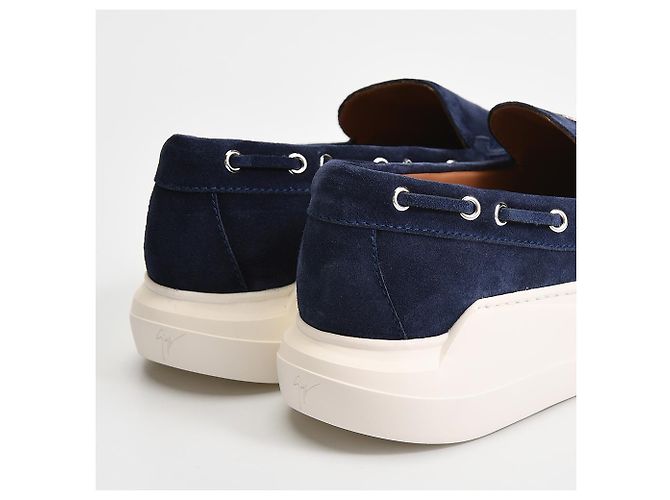 Giuseppe Zanotti Slip-on Conly String in scamosciato blu - vista 15